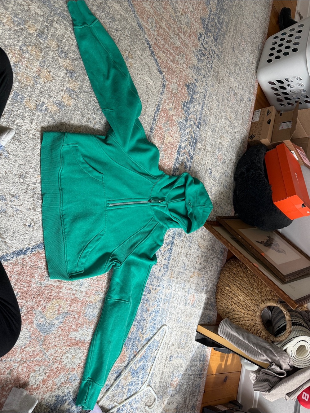 lululemon athletica Green Half-Zip Hooded Sweatshirt - Picture 2 of 4